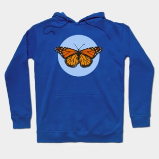 Monarch butterfly on blue Hoodie